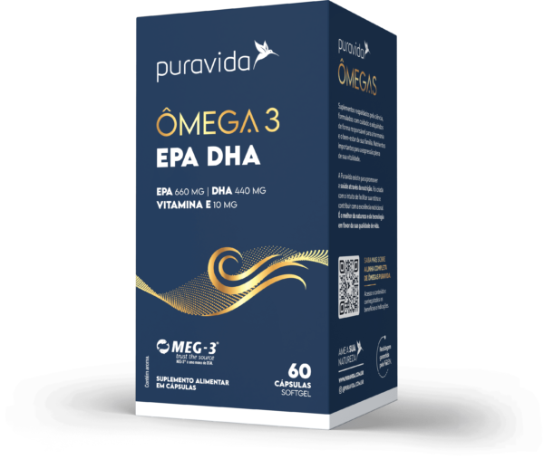 Ômega 3 EPA DHA (60 e 120 caps) - Puravida