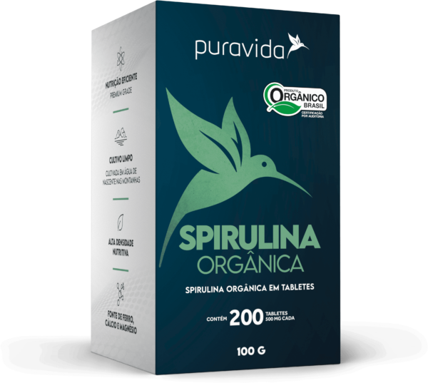Spirulina Orgânica (200 e 600 tabs) - Puravida